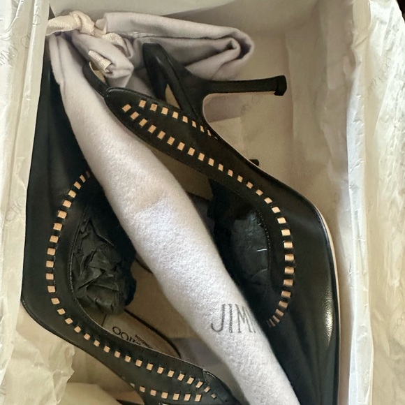 Jimmy Choo Black and Tan Heels New in Box